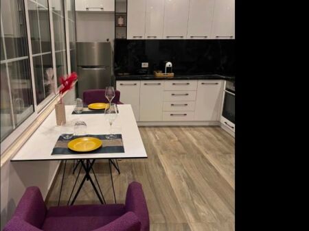 Pjeter Budi Street, after Osman Myderizi School, a 2+1 furnished apartment is for rent. 55,000 Leke