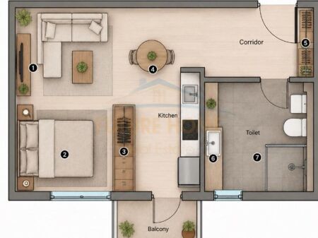 For sale, Studio/Apartment, 21 Dhjetori (Mozaiku), Tirana.