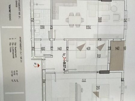 Vendita | Apartament 2 + 1 | Rruga Skënderbeu | 88500 €