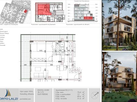 Shitet Apartament 1+1 në Hamallaj, Porto Lalëz