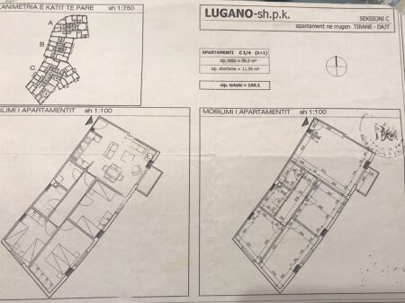 Apartment for sale Tirana, Fresk 3+1+2 155000