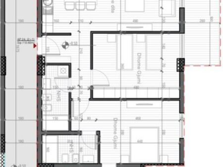 Shitet apartament 2+1 tek Rezidenca Porta Tirana e Re , Sauk i Vjeter , Sauk .