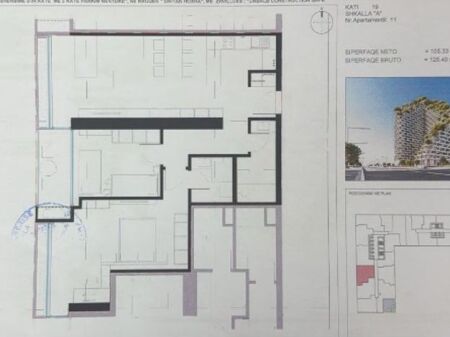 SHITET APARTAMENT 2+1+2 TUALETE, LION PARK 2, TIRANE 266,000 €