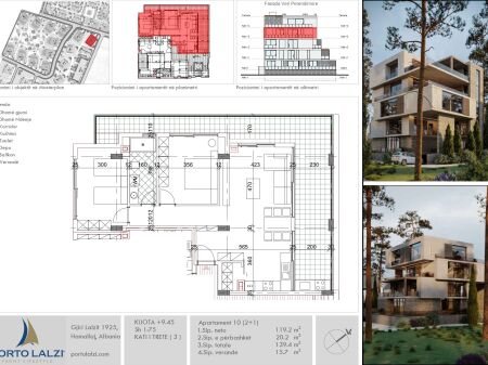 Appartamento 2+1 in Vendita a Hamallaj, Porto Lalëz
