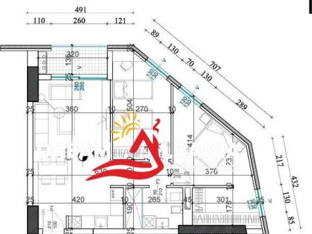 Apartment 2+1 for sale at Rezidenca Shqiponja Square Building, Tirana (ID 41212292)
