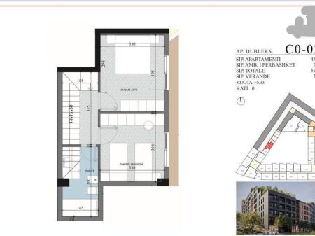 Shitet Duplex 1+1 ne cmimin 58.000 euro , Paskuqan rruga Mark Tirta
