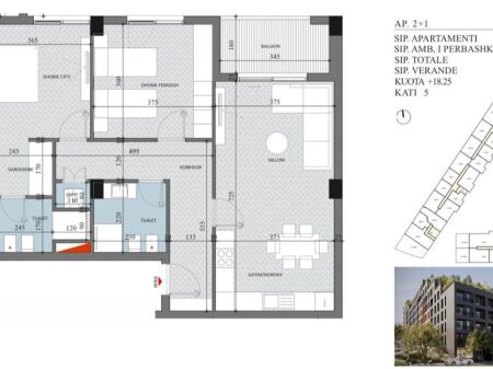 Shitet Apartament 2+1+2 ne cmimin 128.000 euro , Paskuqan rruga Mark Tirta