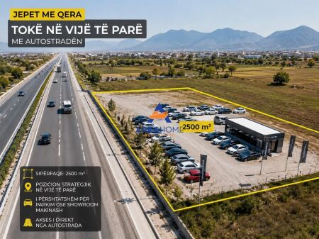 LAND FOR RENT 2500M2 "TIRANA-DURRES HIGHWAY" 2,000 EURO
