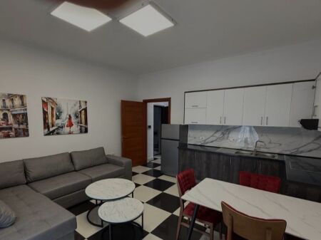 🏡 APARTMENT FOR RENT – Xhanfize Keko Street next to UET  📐 1+1 | 70 m² 🏢 1st floor residential (above shops) with elevator 🛋️ Fully furnished, never lived in before ✨ Completely new furniture.  Price 60,000 lek