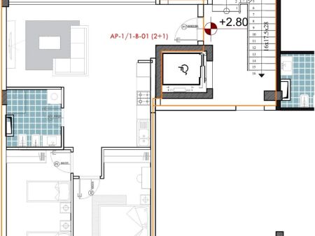 Appartamento 2+1 in vendita a 21 Dhjetori