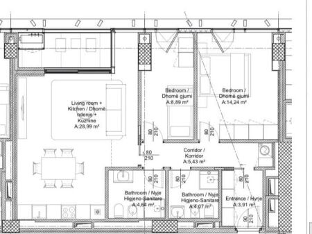 Apartment 2+1+2 for sale at Lion Park Complex 3, New Boulevard, Former Train Station.
