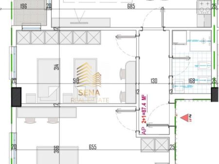 Shitet, Apartament 2+1+BLK, Paskuqan – “Albulena” Residence, 15.000.000 Leke