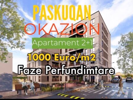 OKAZION! PASKUQAN APATAMENT 2+1+2 PER SHITJE!
