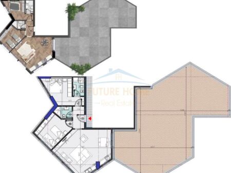 Apartment 2+1+Veranda, Colonnade Building, Dritan Hoxha Street