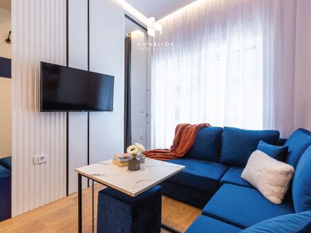 🏠 IN AFFITTO: Appartamento 1+1 📍Ali Demi (Residenza MANGALEM) – 40.000 Lek/Mese – Anno di Costruzione: 2022 – 4° Piano – 39 m² – Arredato da un Architetto 🔥