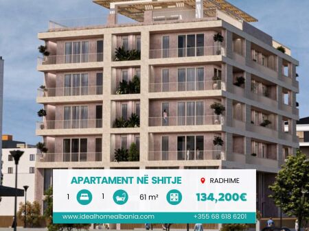 APPARTAMENTO 1+1 IN VENDITA – CON VISTA MARE, RADHIMË, VLORË