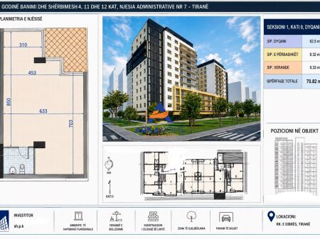 SHITET NJËSI BIZNESI "FUSHA E AVIACIONIT" TIRANË 70.82 M² 15.500.000 LEK