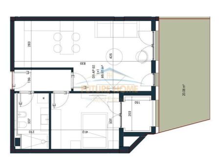 Shitet, Apartament 1+1, Sun Palasë Residence