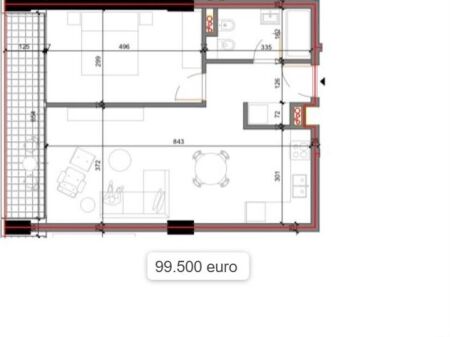 APPARTAMENTO 1+1 IN VENDITA FARKE-SHKOZE GRANDE ANELLO