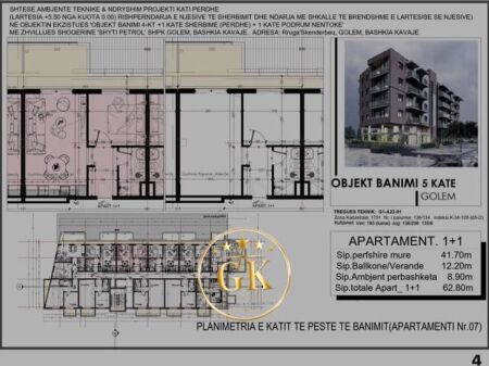 SHITET Super Apartament (4) * 1+1+Ballkon  • 📍Mali Robit  * ⁠E mobiluar