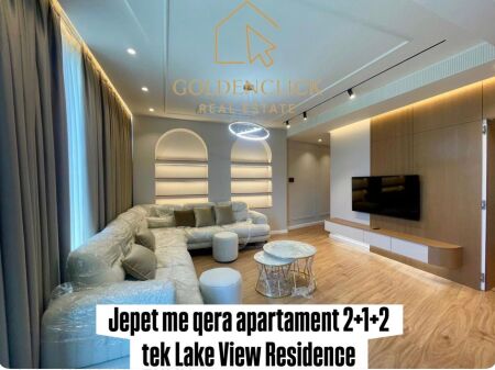 Jepet me qera apartament 2+1 me 2 tualete tek Lake View Residence