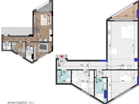 Shitet apartament 2+1+2 tek Rezidenca Colonnade , Laprake , Rruga Dritan Hoxha , Zogu i Zi , ish Dogana .
