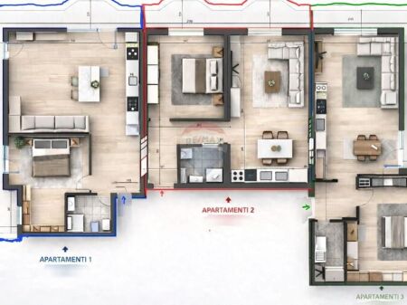 Apartament 3+1 në shitje në Brryli, Tiranë – 236m², 293,000€