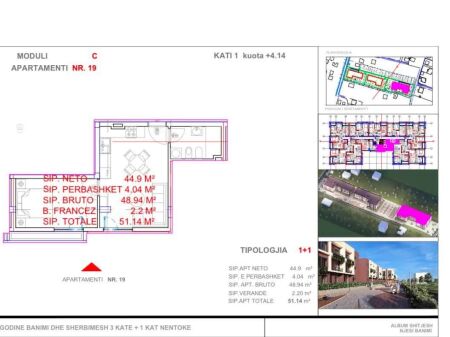 Shitet apartament 1+1 – Lemon Park, pranë QTU