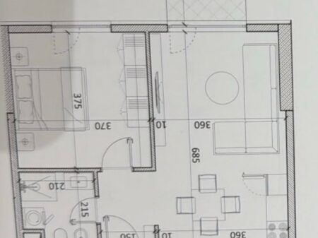 OkazionApartament 1+1, 66m2 në Shitje pranë Qendrës, Kamëz. 53 mln Lekë