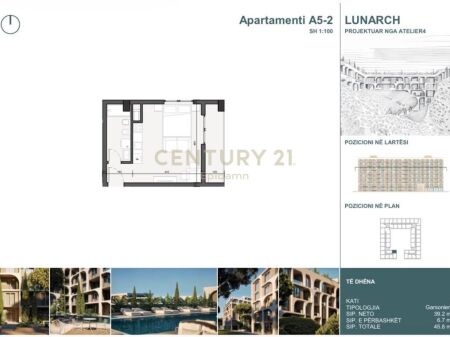 EXCLUSIVE ! Studio për shitje në Lunarch Residence Mali i Robit ! 54,960 €