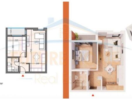 Apartament per shitje 1+1,Rezidenca Cubex,Rruga e Kavajes