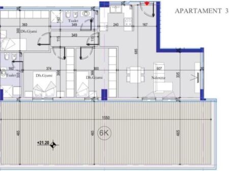 Appartamento 3+1+2+Veranda in vendita a Tirana New Entry, ex Dogana, Casa Italia, Nuovo Anello, Laprake.