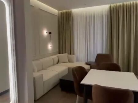 Luxurious 1+1 apartment for rent at Delijorgji Complex, Kavaja Street.