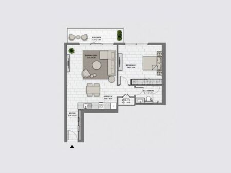 Lapraka, Tiranë - Jepet me qira Apartament 1+1 | 62 m²