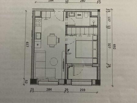 APARTAMENT ME QERA 1+1 ALI DEMI 40.000 LEKE FH-91015