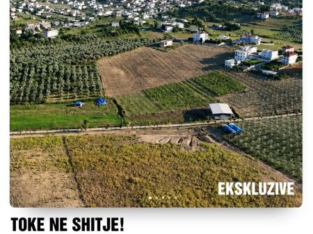 OKAZION, SHITET TOKE NE ARAPAJ, DURRES, 4 MINUTA LARG BREGDETIT ( 35 €/m² )