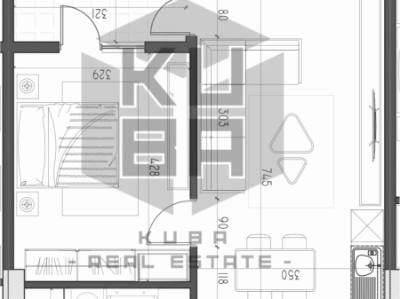 Apartment 1+1 for Sale in Kamëz, Road to Laknas. 59.3 mln Lek