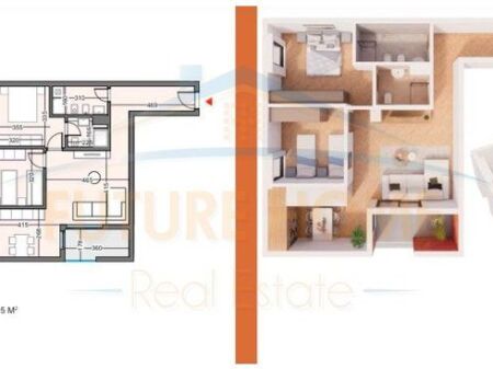 Appartamento 2+1 in vendita, Residenza Cubex, Via Kavaja