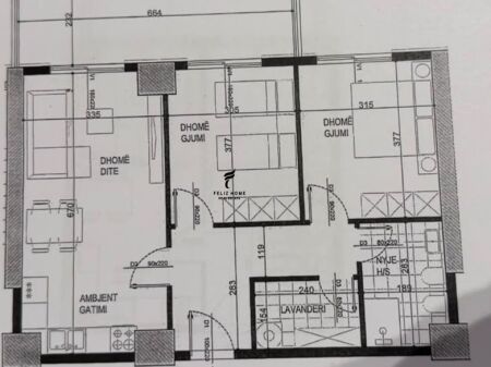 SHITET APARTAMENT 2+1 FUSHA E AVIACIONIT 18.400.000 LEKE FH-91615