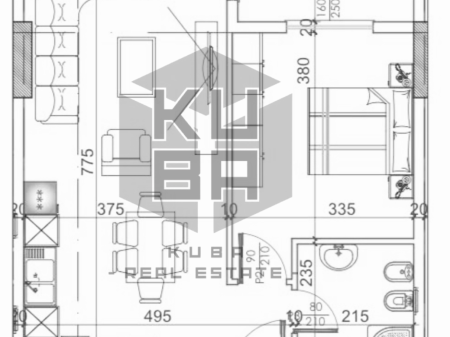 Apartament 1+1 , 70m2  drejt përfundimit, për Shitje në Qendër, Kamëz. 61 mln lekë