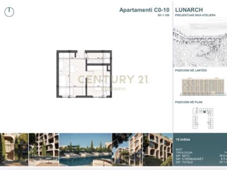 EXCLUSIVE ! Apartament 1+1 për shitje në Lunarch Residence Mali i Robit !