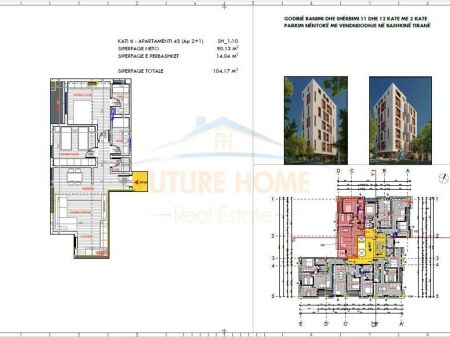 Shitet Apartament 2+1,Rezidenca Cubex,Rruga e Kavajes