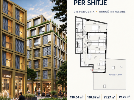 3+1 APARTMENT FOR SALE NEAR THE DISPENSARY