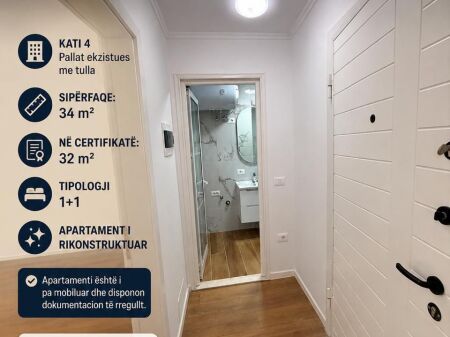 🏡 APARTMENT 1+1 FOR SALE – XHAMLLIKU, WITH BRICKS  📍 Xhamlliku area, near “Hasan Prishtina” School