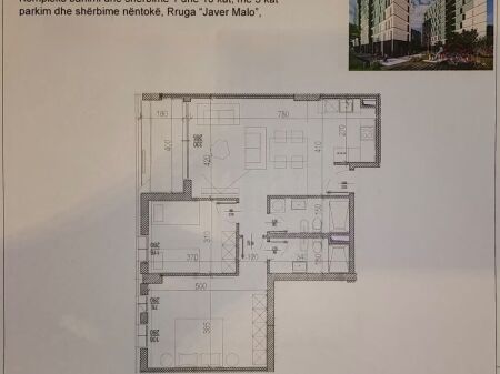 Shitet apartament 2+1+2 tek Riverside Residence , ish Fusha e Aviacionit , ish parku i autobusave , unaza e re .