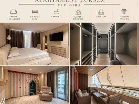 Apartament Luksoz 3+1+2 Poste Parkimi, NOBIS - Jepet me QERA - 300'000 LEKE