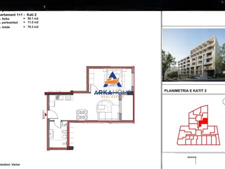 OKAZION!!!SHITET APARTAMENT 1+1+BALLKON "KOMPLEKSI ALUNA 5, PASKUQAN" 70.300 EURO