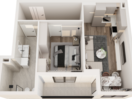 Shesim apartament 1+1 në rezidencën Phoenix – Yzberish
