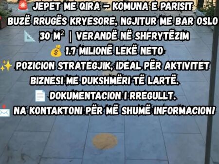 AMBIENT KOMERCIAL ME QIRA – KOMUNA E PARISIT