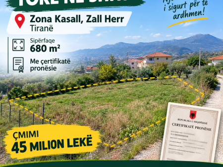 SHITET TOKË NË ZONEN E KASALLES,NJËSIA ADMINISTRATIVE ZALL HERR-BASHKIA TIRANË